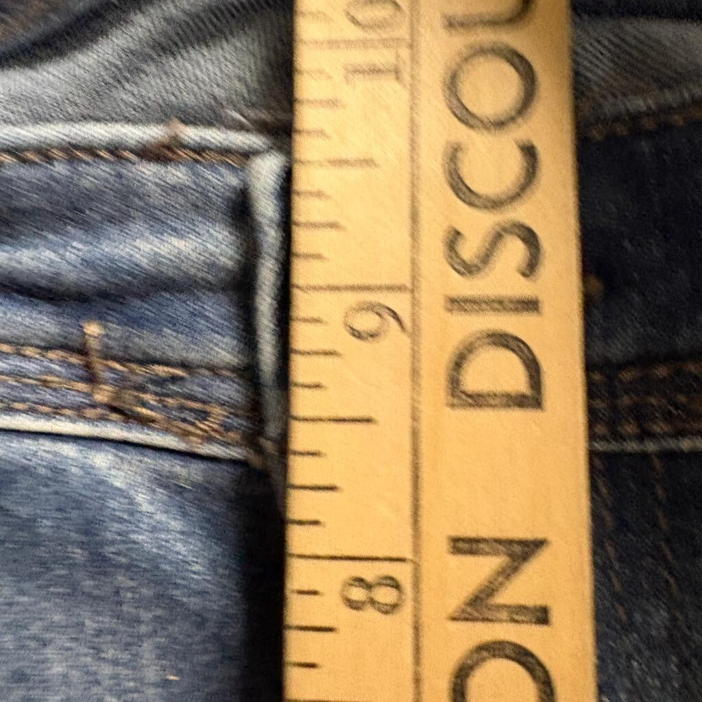 Austin Landing Flare Jeans Womens 9/29 Blue Denim Raw Hem Stretch High Rise