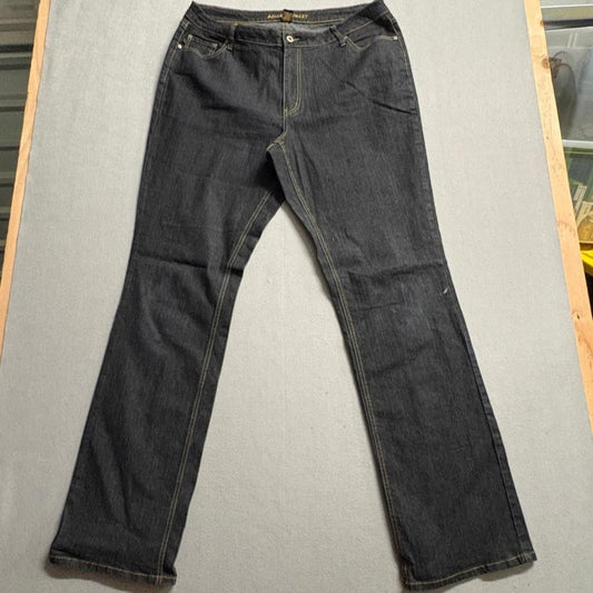 Ashley Stewart Jeans Womens 18T Dark Wash Straight Leg Stretch Denim Tall