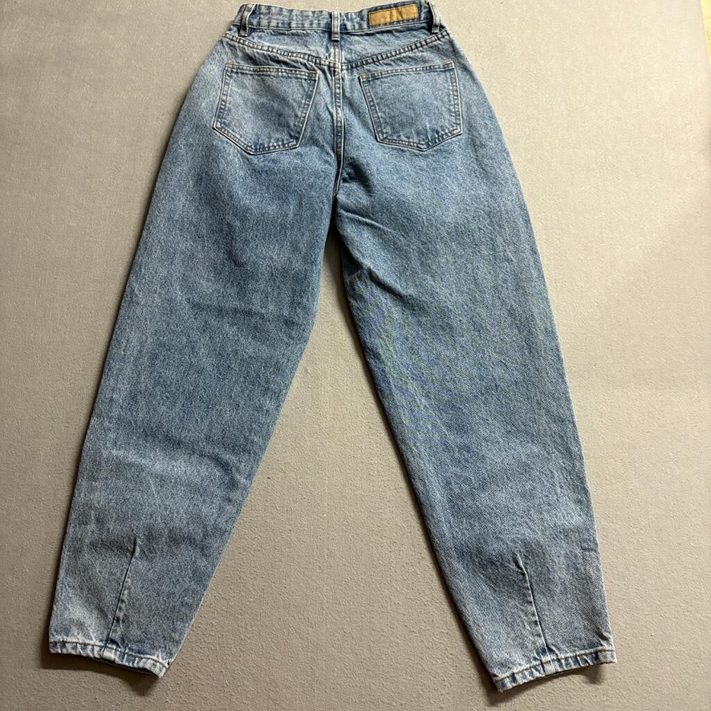 Cotton On Slouch Mom Jeans Womens US 2 Blue Denim High Rise Tapered Leg