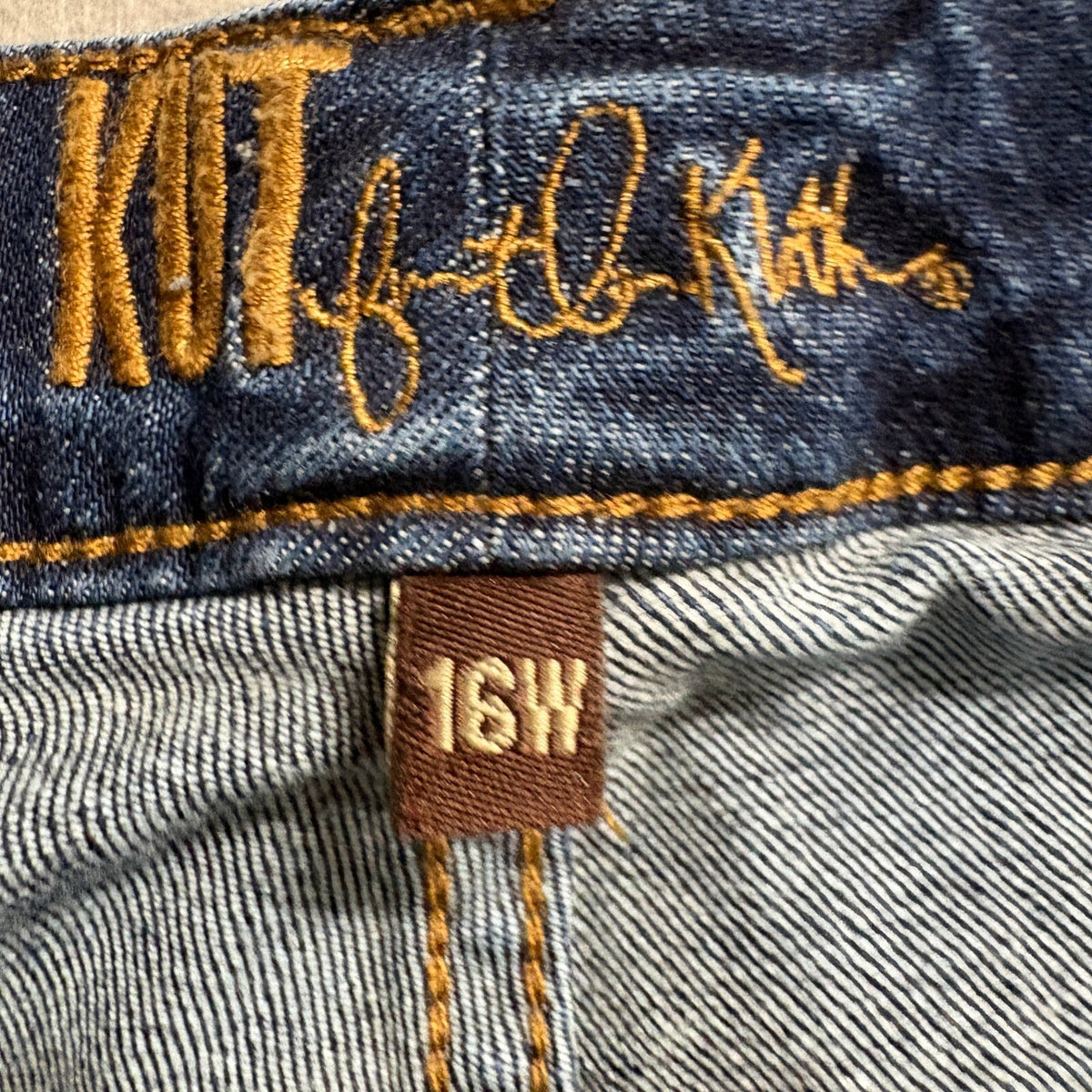 Kut from the Kloth Katy Boyfriend Jeans Womens 16W Blue Denim Stretch