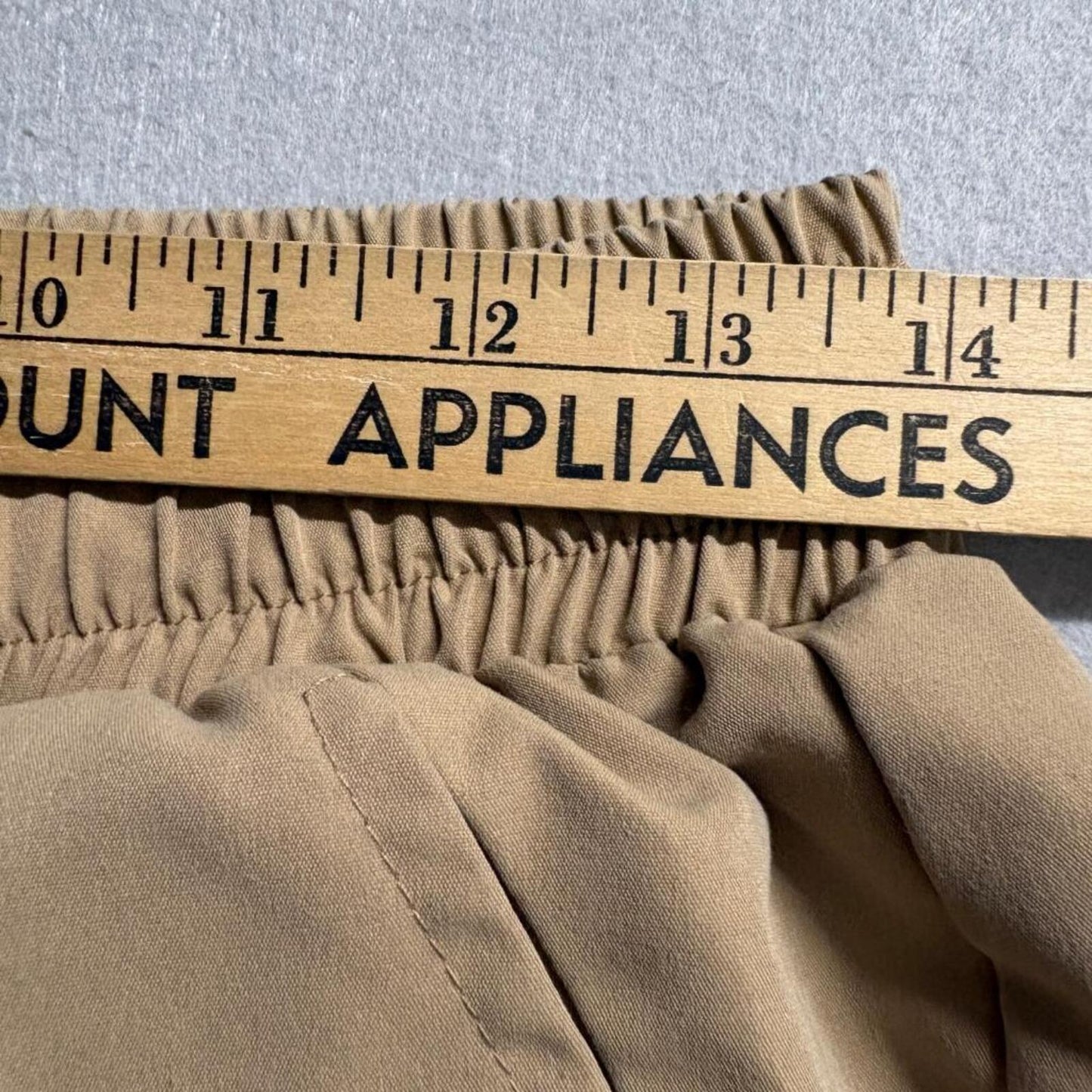 Pursuit and Rebellious Mens Cargo Jogger Pants Large Tan Khaki Elastic Waist