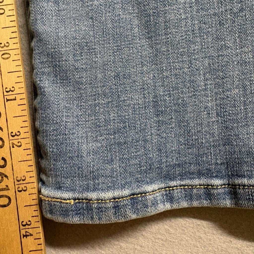 Levis 505 Straight Leg Jeans Womens 14L W32 L34 Light Wash Denim Blue