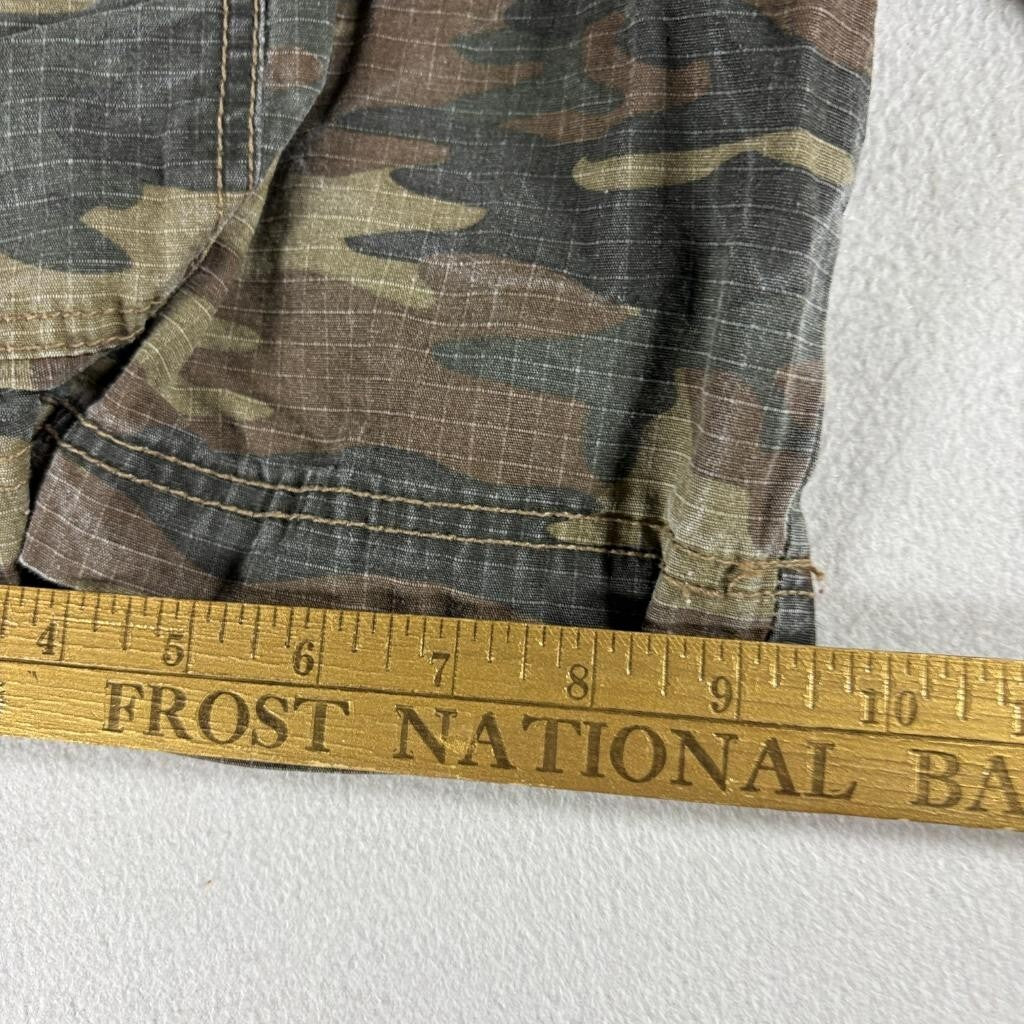 Mossimo Supply Co Mens Cargo Shorts Size 30 Camo Green Brown Ripstop Cotton