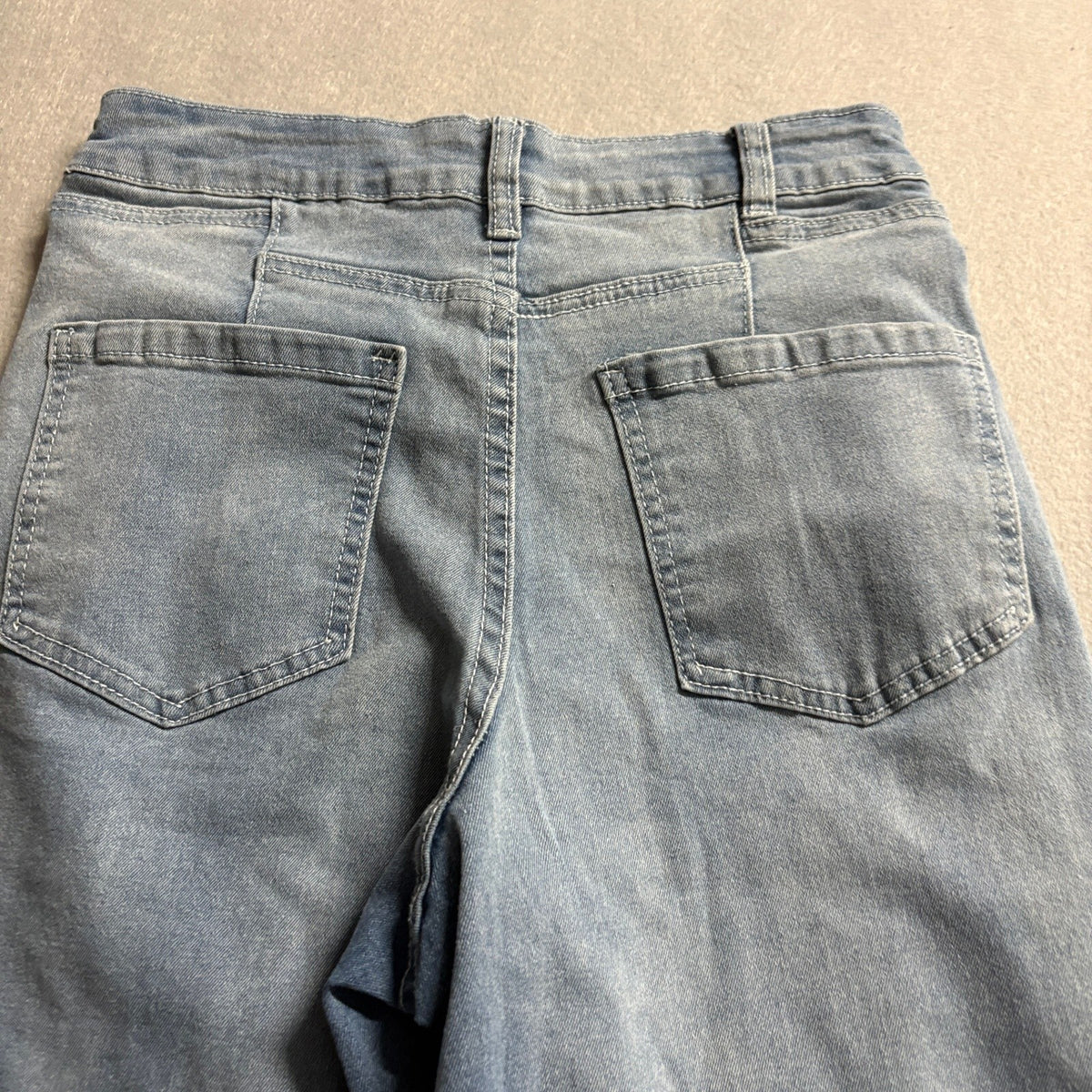 Unbranded Womens Wide Leg Jeans Size S Blue Denim High Rise Stretch Comfort