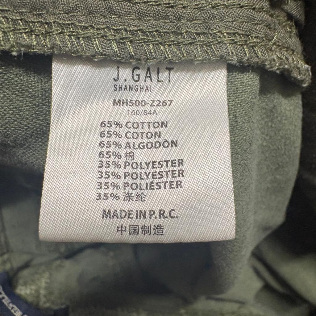 Brandy Melville J Galt Cargo Pants Womens Olive Green Wide Leg Drawstring