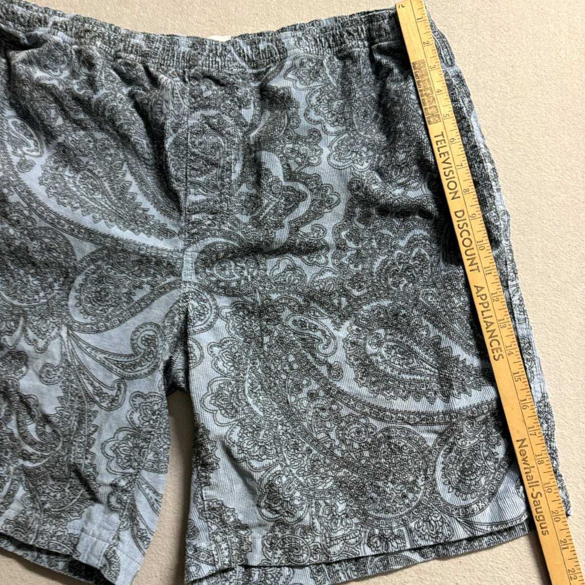 BDG Urban Outfitters Paisley Corduroy Drawstring Shorts Mens XL Blue Casual