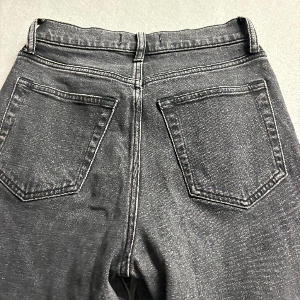 Abercrombie & Fitch Curve Love 90s Slim Straight Jeans Womens 26 2S Black Denim
