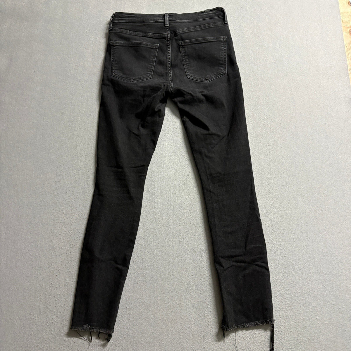 Citizens of Humanity Rocket High Rise Skinny Jeans Womens 26 Black Raw Hem