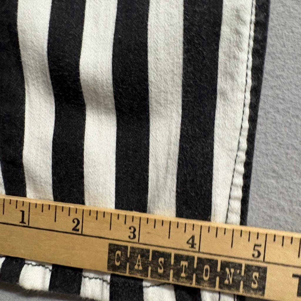 Rag & Bone Jean Womens 27 Capri Jeans Black White Vertical Stripe Benton Strpe