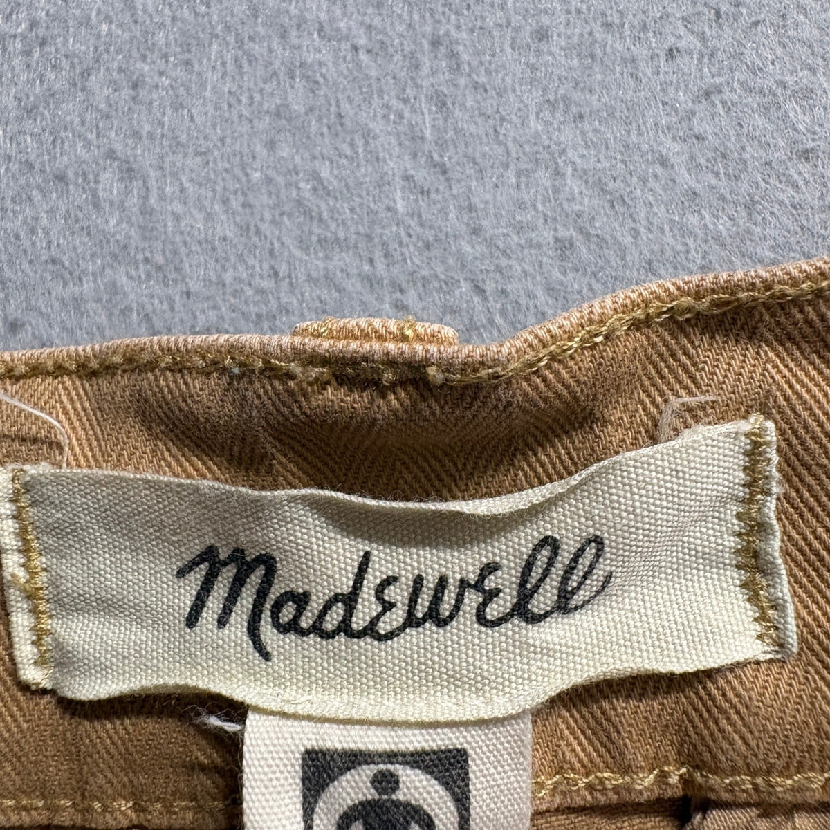 Madewell 90s Straight Cargo Pants Womens 26 Brown Tan Cotton Stretch Utility