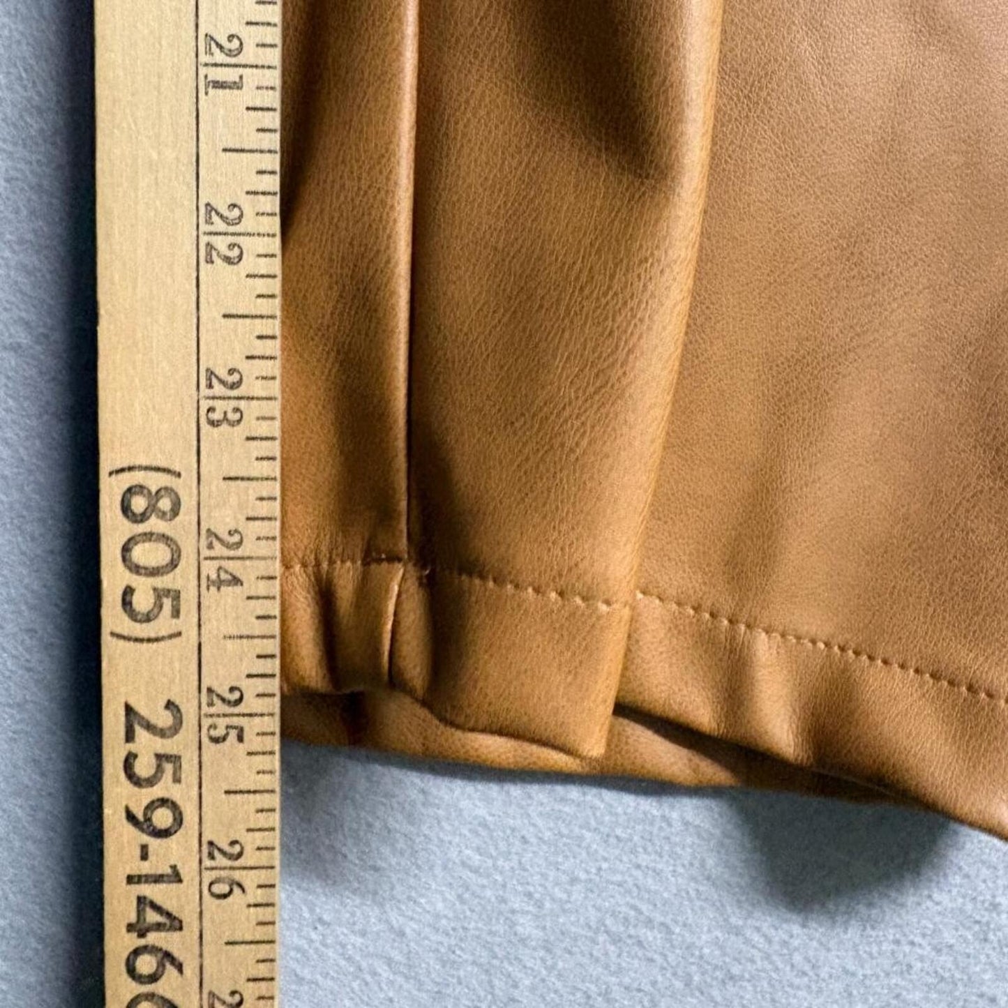 Sonoma Goods For Life x Derek Biddle Faux Leather Pants Womens Plus 4X Brown Tan