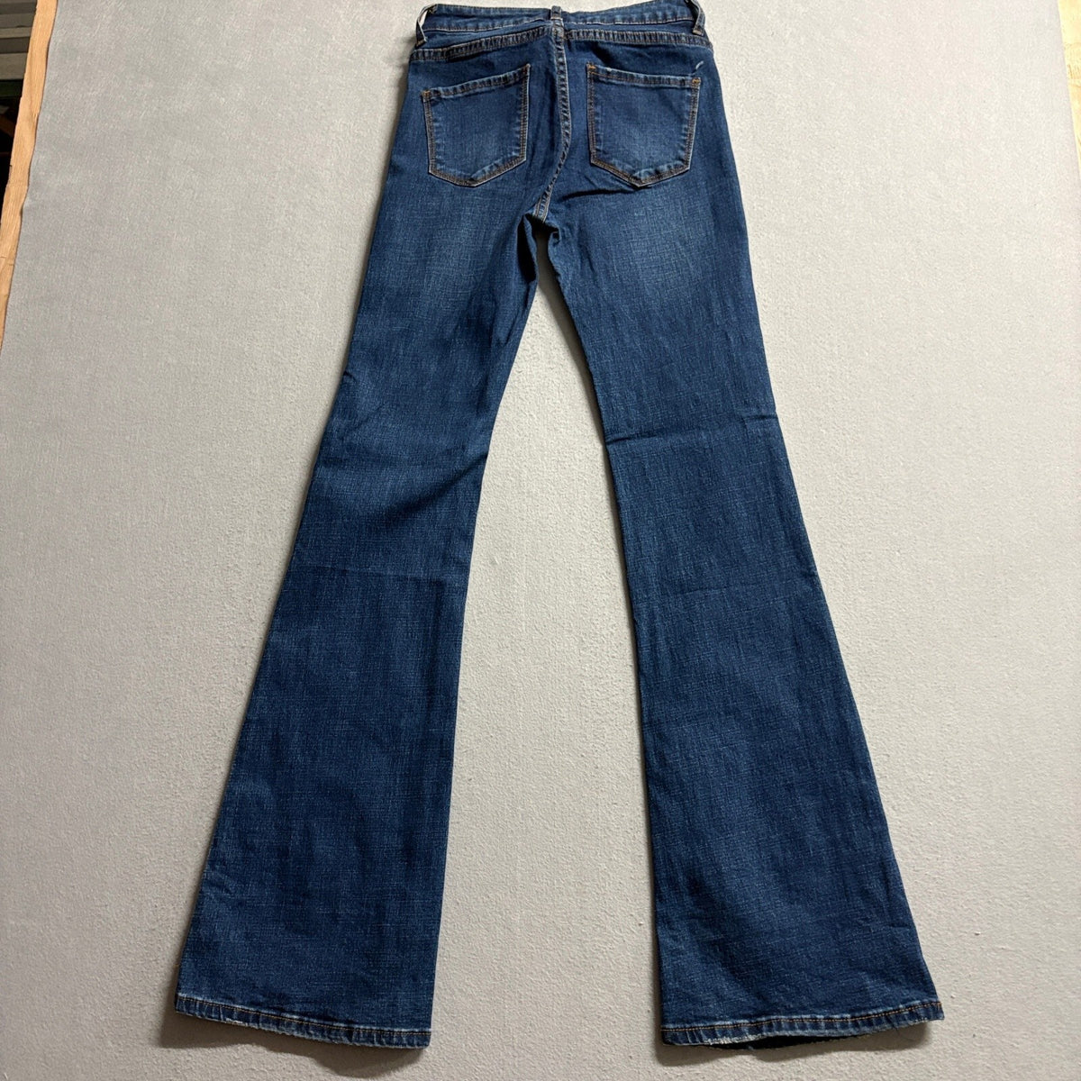 Bobore Flare Jeans Womens Size 28 Blue Denim Stretch Bell Bottom Pants New