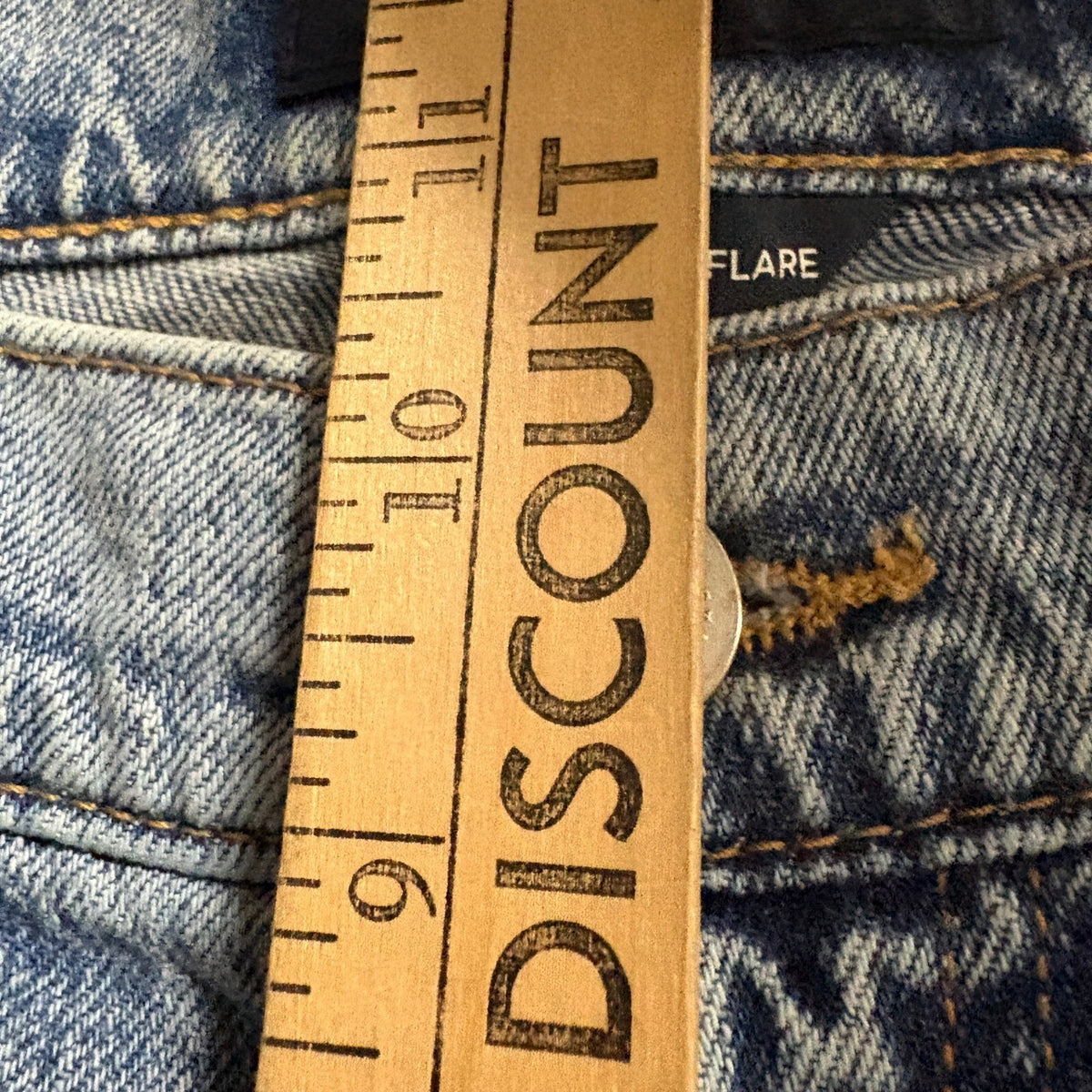 Aeropostale High Rise Flare Jeans Womens Size 6R Light Wash Distressed Denim