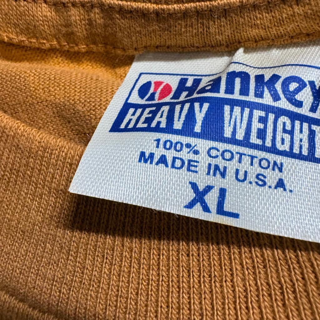 Vintage Hankey Heavyweight Blank T-Shirt Mens XL Brown Single Stitch Made in USA