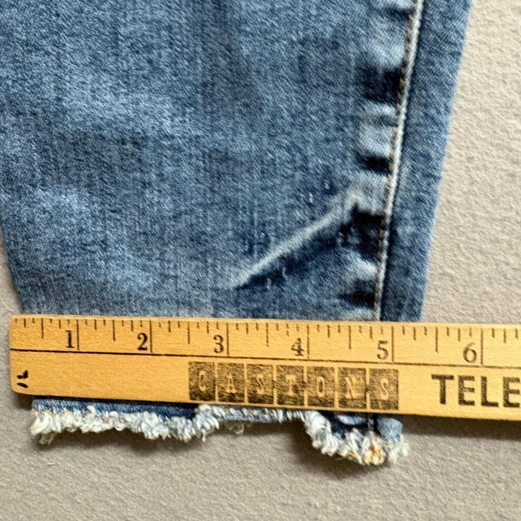 Good American High Rise Skinny Jeans Womens Size 10 30 Blue Denim Raw Hem