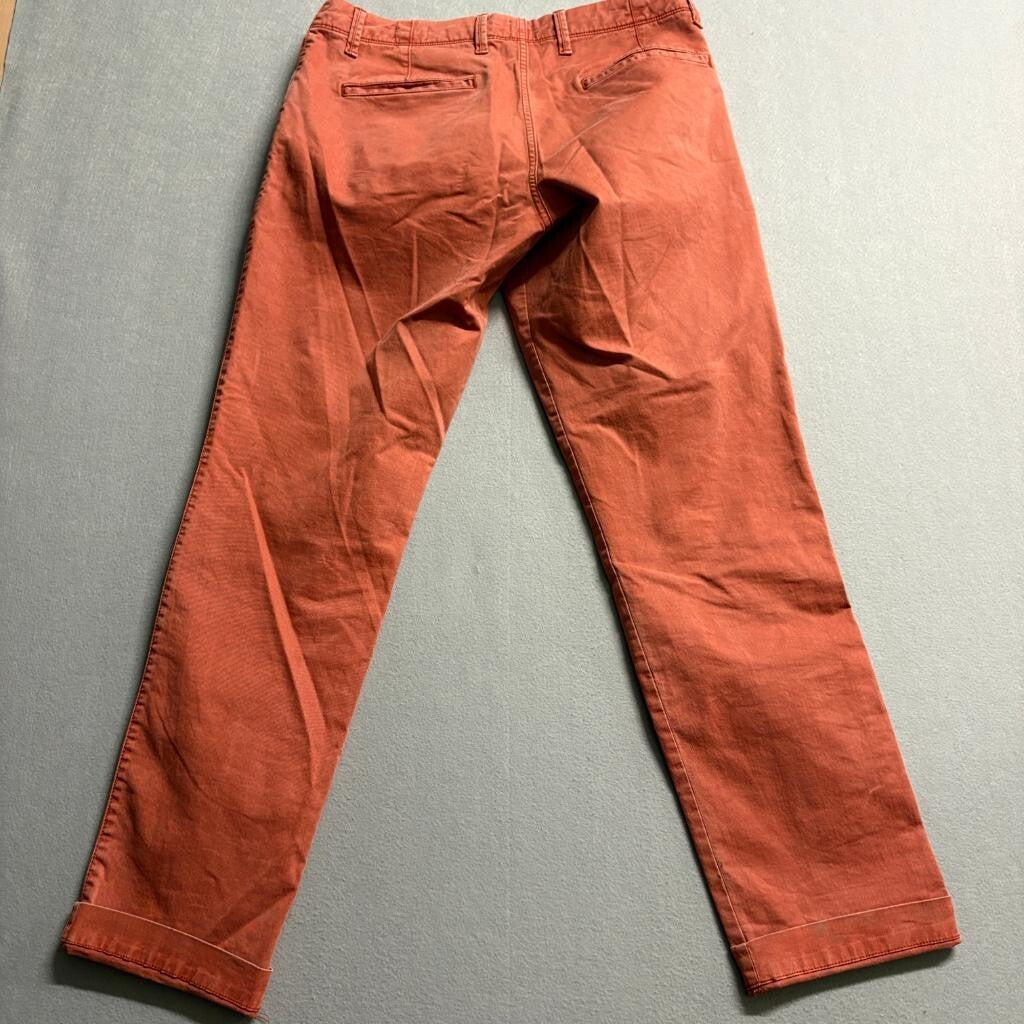 Gap For Good Mens Slim Chino Pants 32x32 Burnt Orange Stretch Cotton Twill