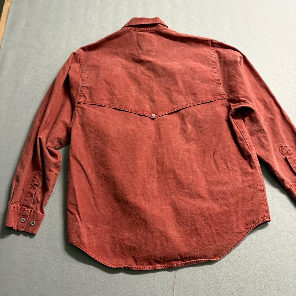 Australian Outback Collection Shirt Mens Large Red Cotton Canvas Western