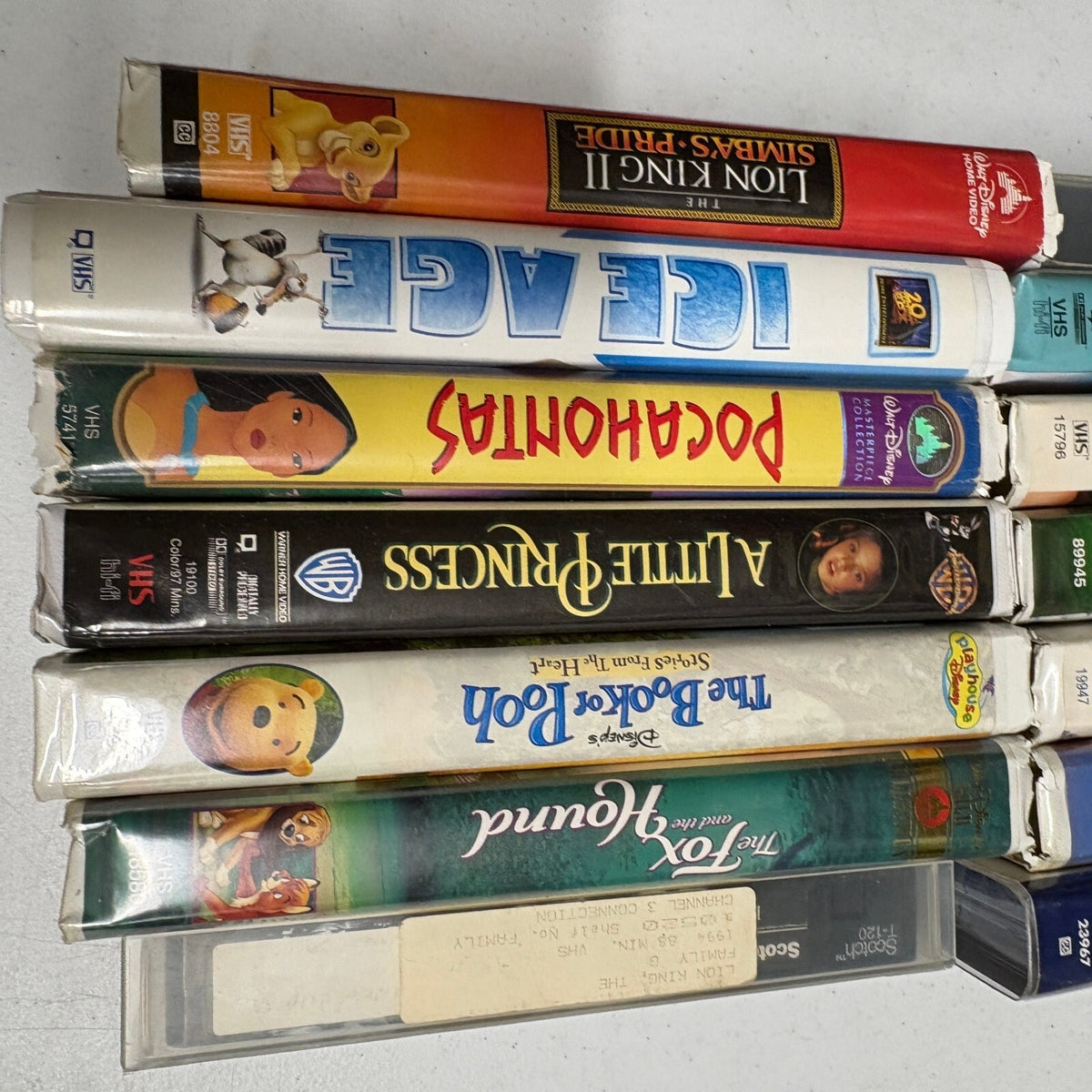 Lot of 14 Kids Family Animated VHS Tapes Disney Pixar Toy Story Monsters Inc