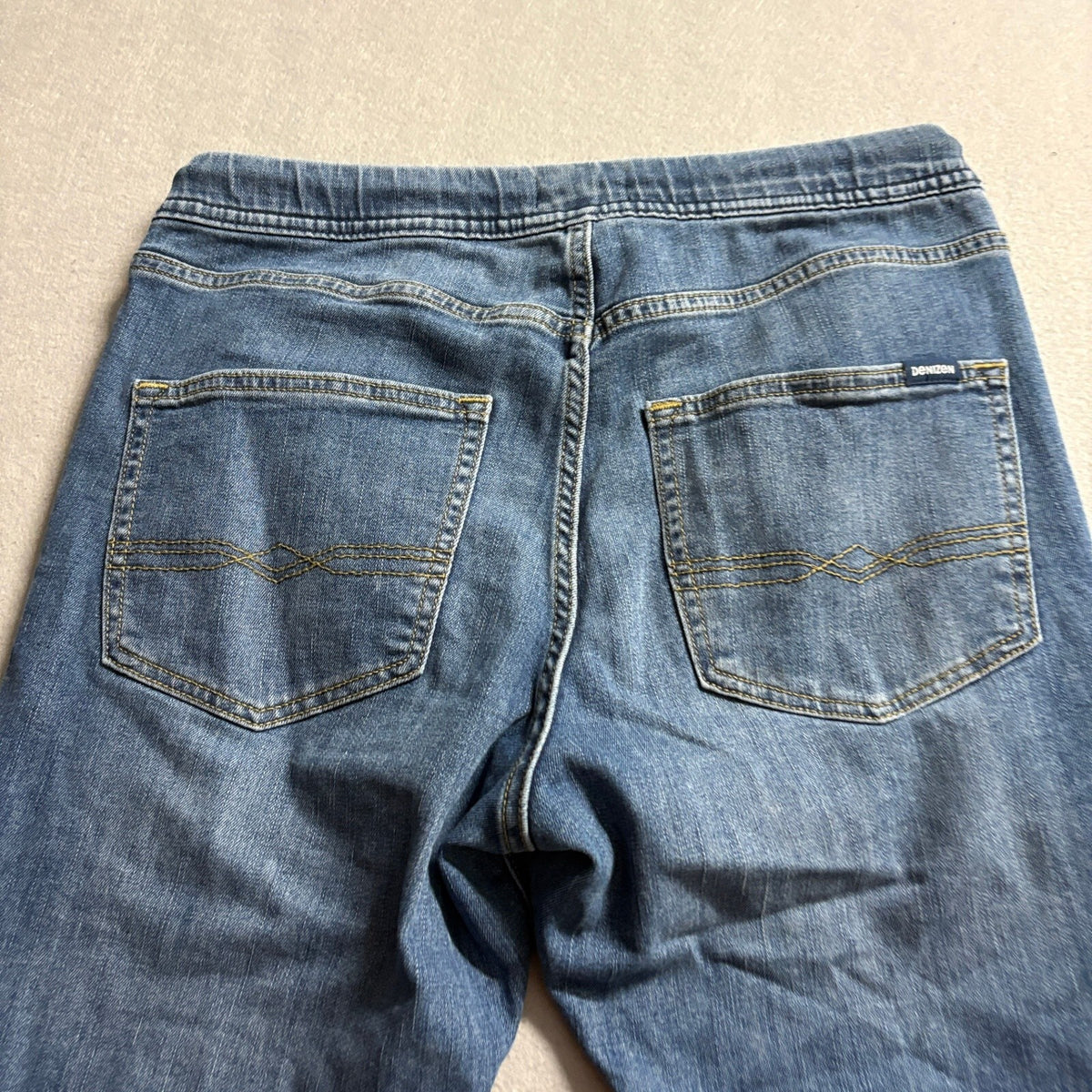 Denizen Levi Strauss Mens Jogger Pants Blue Denim Elastic Waist Stretch