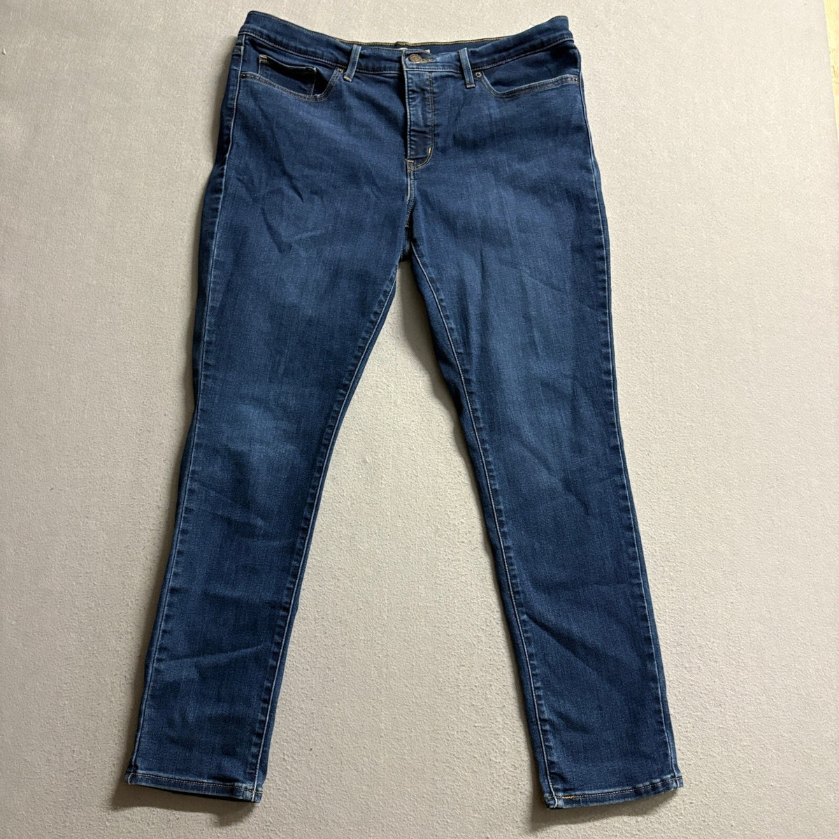 Levi's 311 Shaping Skinny Jeans Womens 32 Blue Denim Stretch Mid Rise Pants