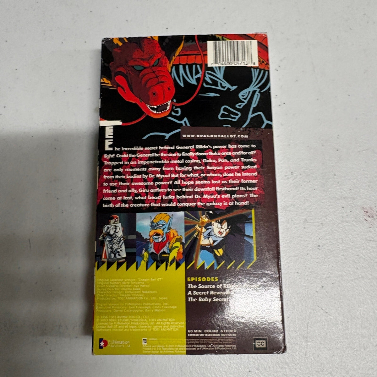 Dragon Ball GT Incubation VHS Tape 2003 FUNimation Anime Vol