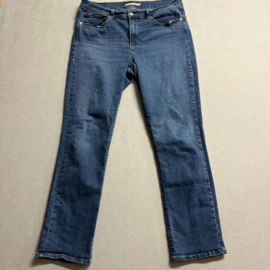 Levis Classic Straight Jeans Womens 12M Blue Denim Stretch W31 L30