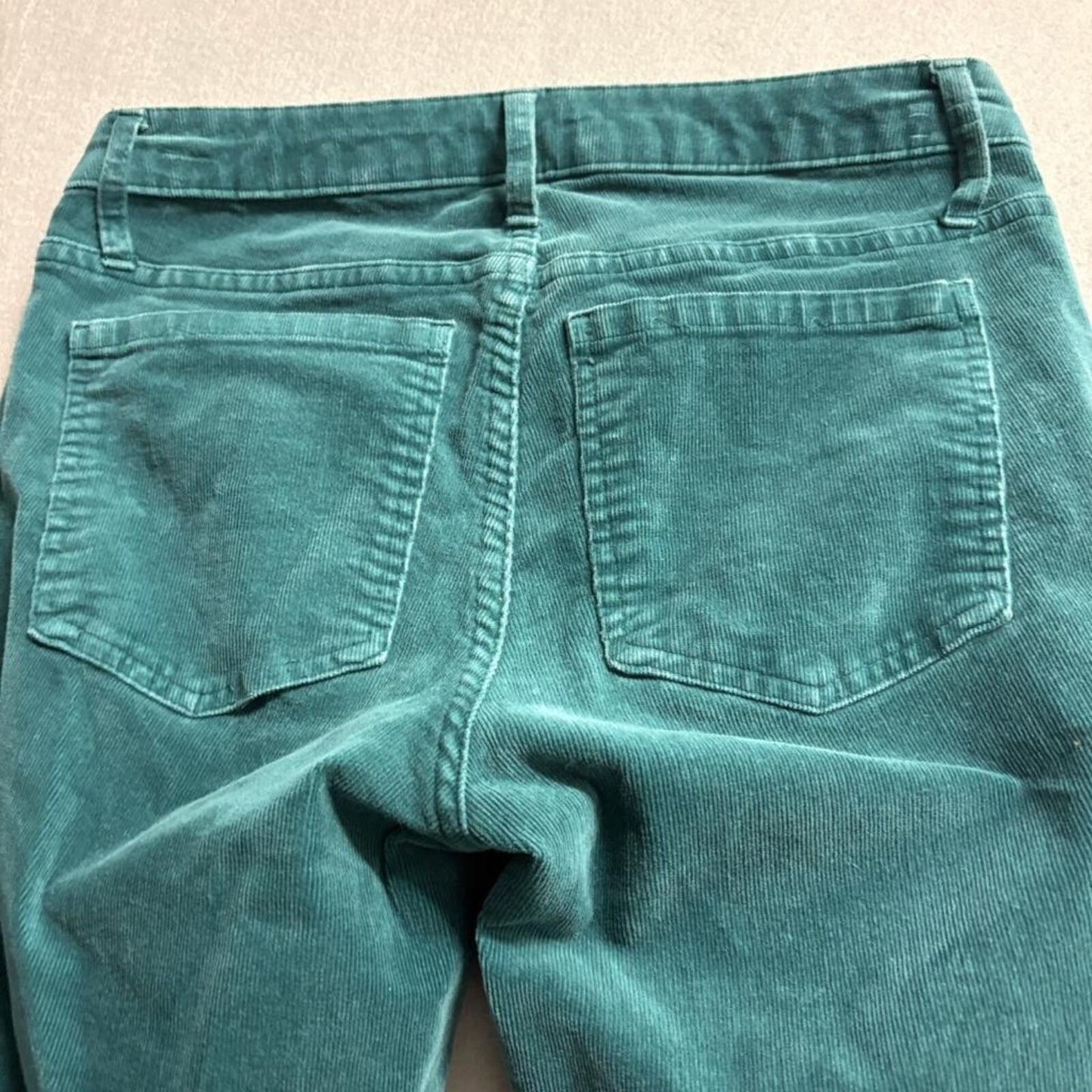 Wild Fable Corduroy Pants Womens Size 2 Teal Green Flare Leg Stretch Mid Rise