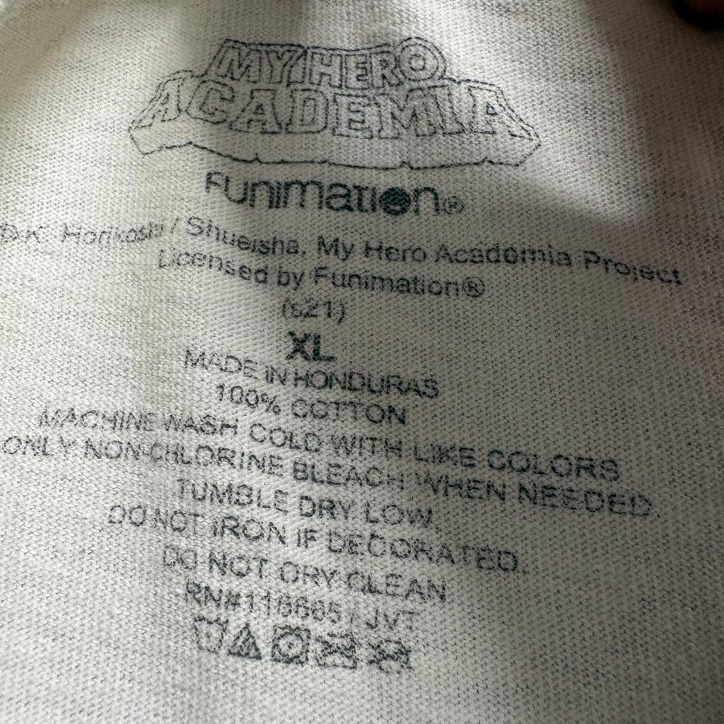My Hero Academia Katsuki Bakugo Long Sleeve Shirt Mens XL Cream Graphic Tee