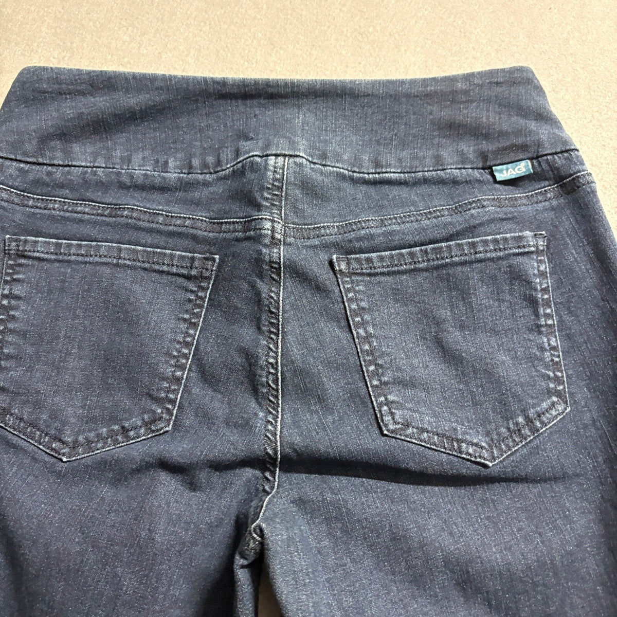 JAG Jeans Womens 8P Nora Skinny Pull On Denim Jeans Dark Wash Petite Stretch