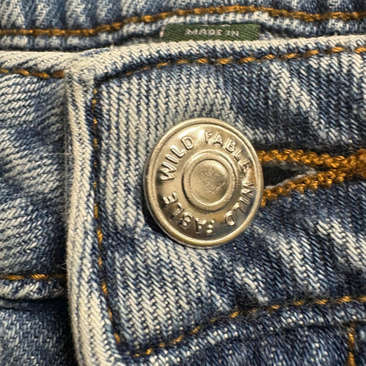 Wild Fable Womens High Rise Cargo Jeans Size 4 Light Wash Blue Straight Wide Leg