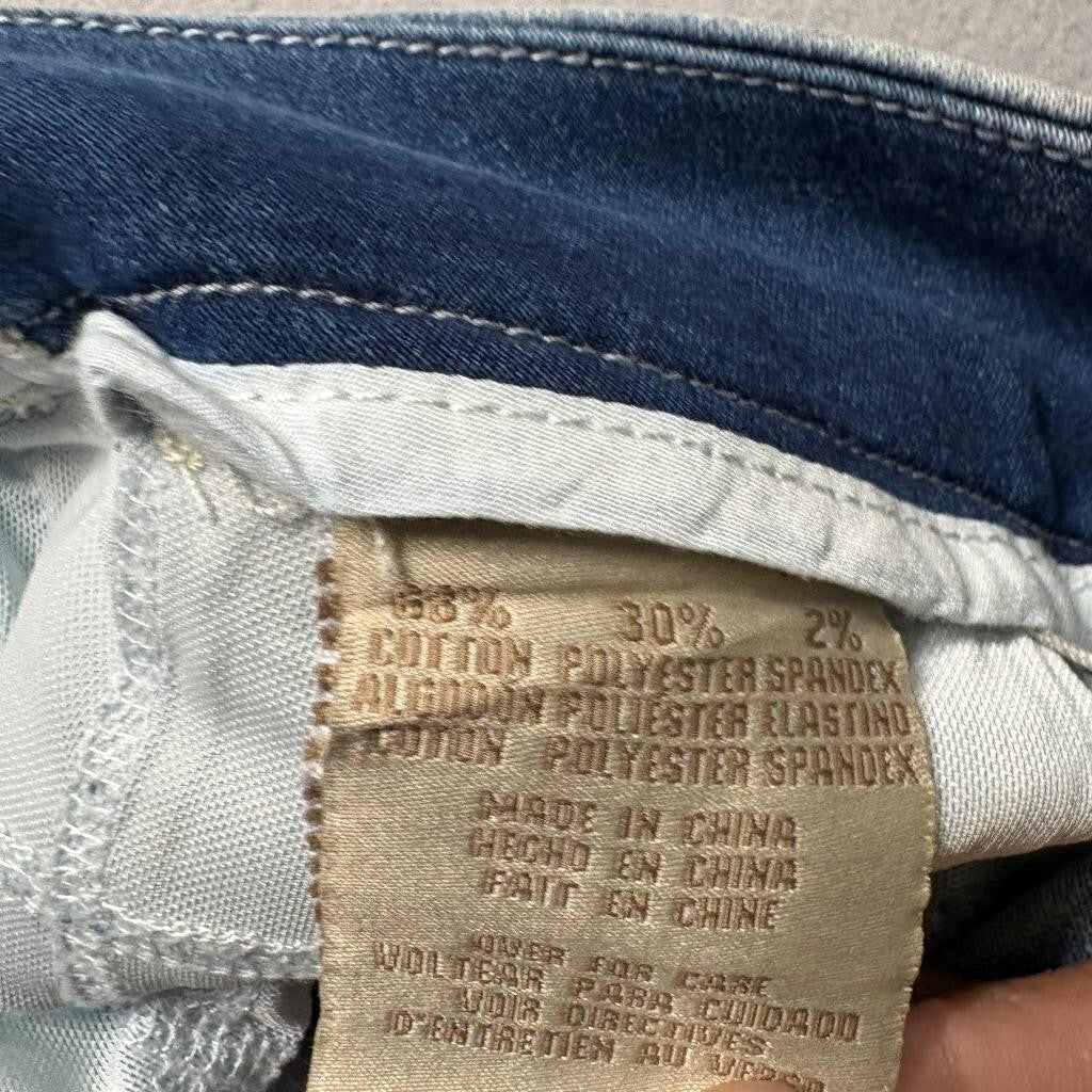 Seven7 Tummy Less Slimmer Legging Jeans Womens Size 14 Light Wash Stretch Denim