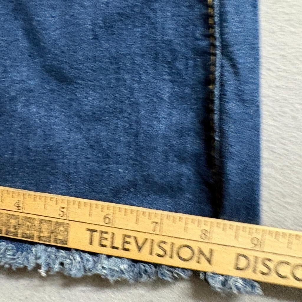 Pastel Jeans Womens 13/14 Blue Denim Flare Raw Hem High Rise Stretch Pants