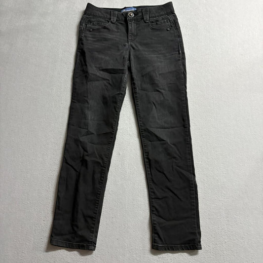 Democracy Ab solution Black Jeans Womens Size 2P Petite Slim Straight Stretch