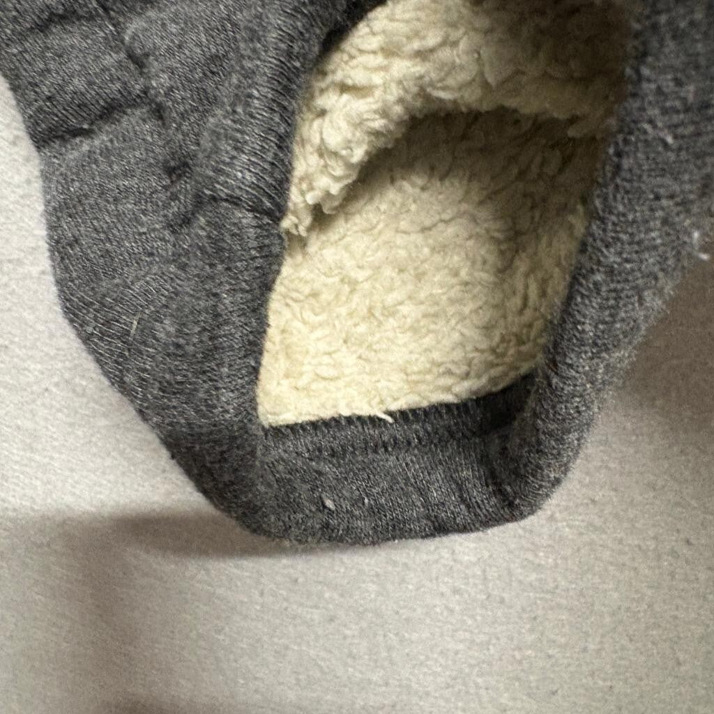 Girls Fleece Lined Leggings Gray Thick Sherpa Warm Winter Pants Size L 10-12