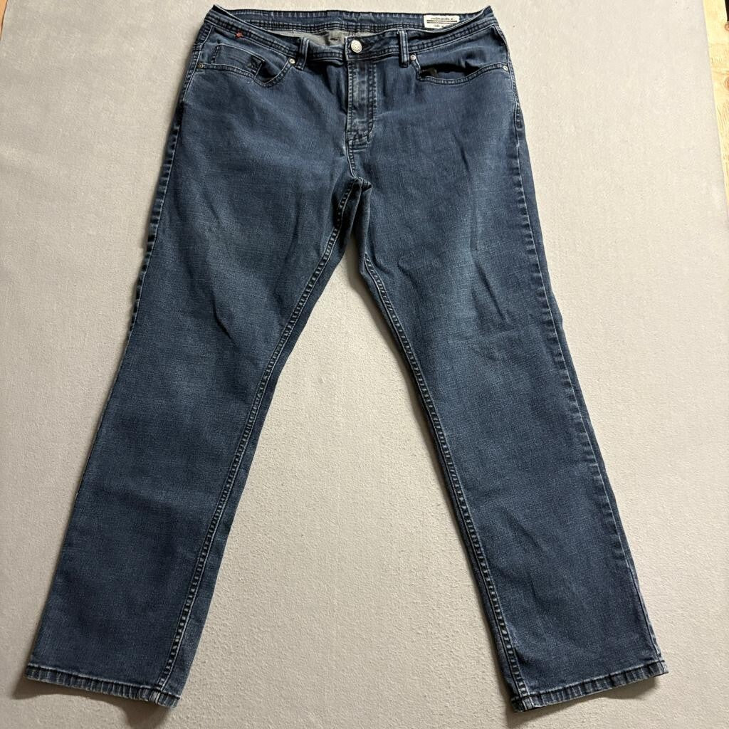 Buffalo David Bitton Jackson-X Straight Stretch Jeans Mens 38x32 Dark Wash Blue