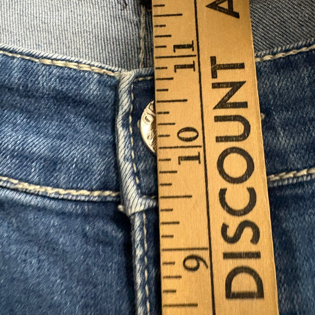 Dkin Jeans Womens 20W Blue Distressed Embroidered Floral Cropped Skinny Stretch