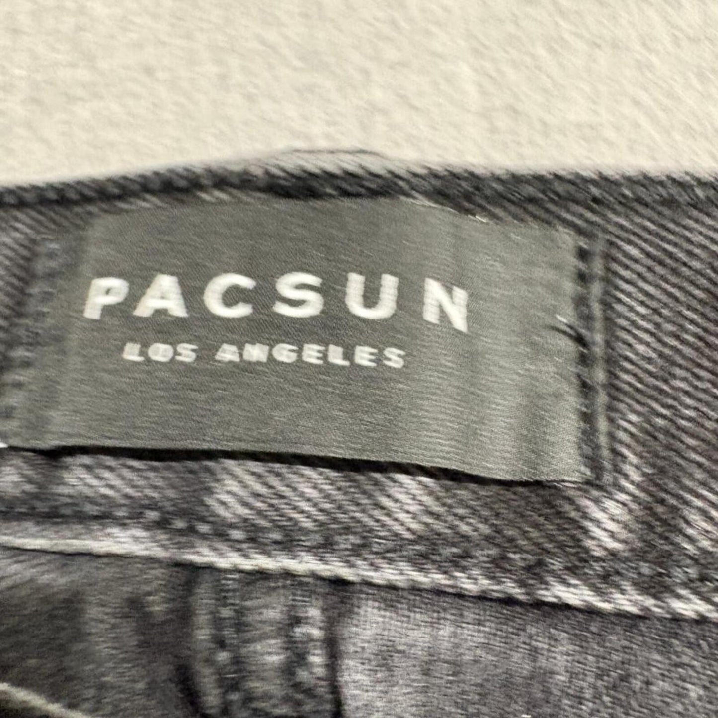 PacSun Stacked Skinny Jeans Mens 31x32 Black Distressed Ripped Moto Denim