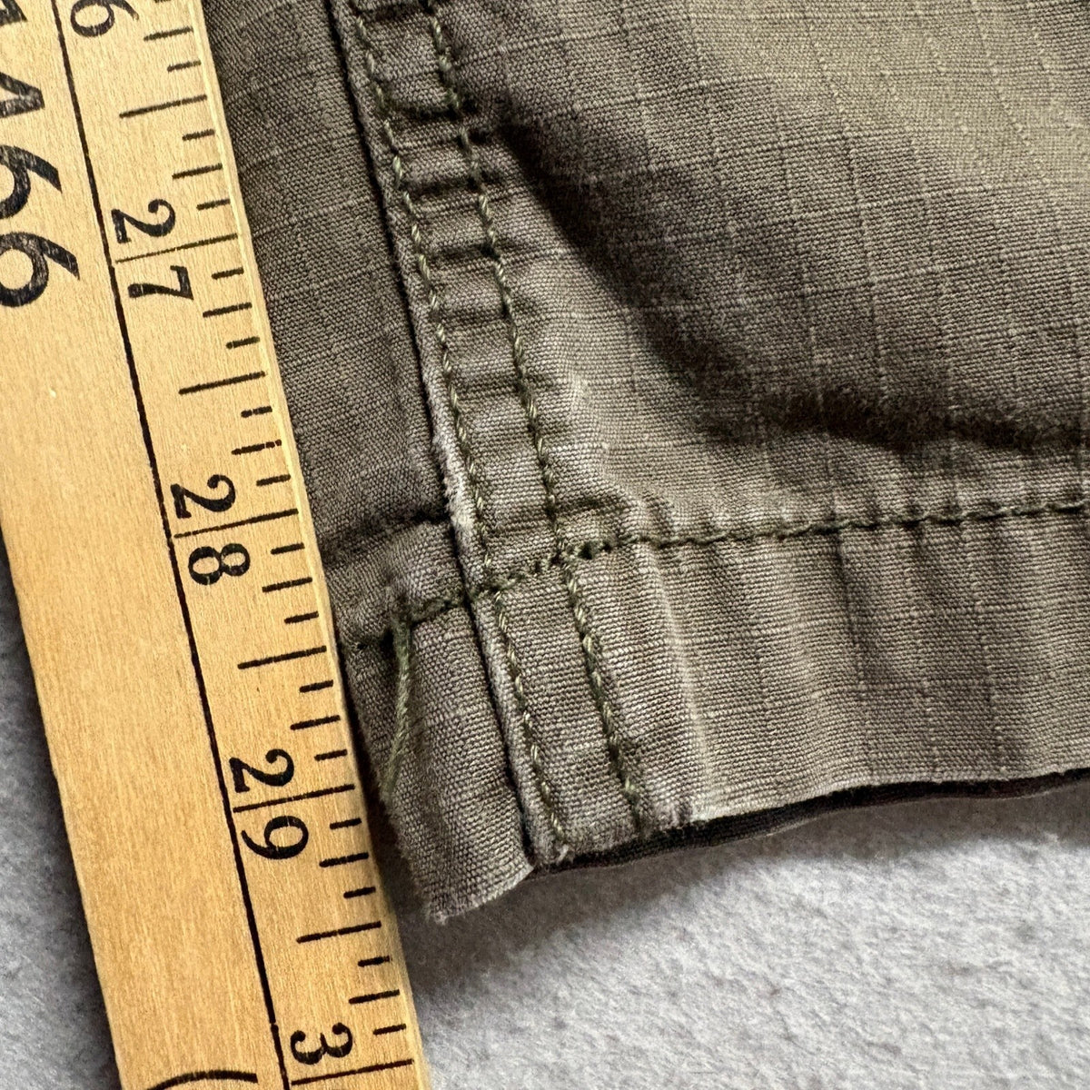 Mutual Weave Mens Cargo Pants Size 32x32 Green Olive Ripstop Relaxed Taper