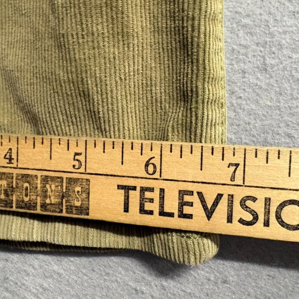 Madewell Classic Straight Jean Corduroy Pants Womens 28 Green Olive High Rise