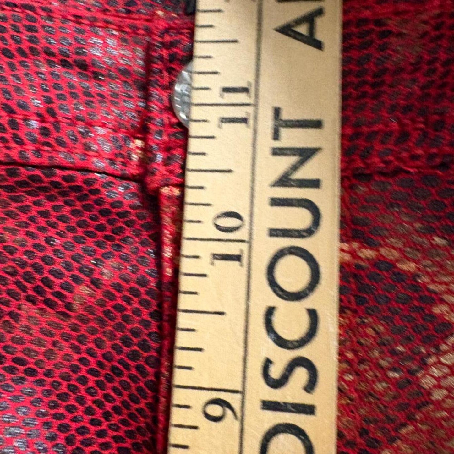 JC & JQ Jeans Womens XL Red Gold Snakeskin Print Stretch Skinny High Rise Pants