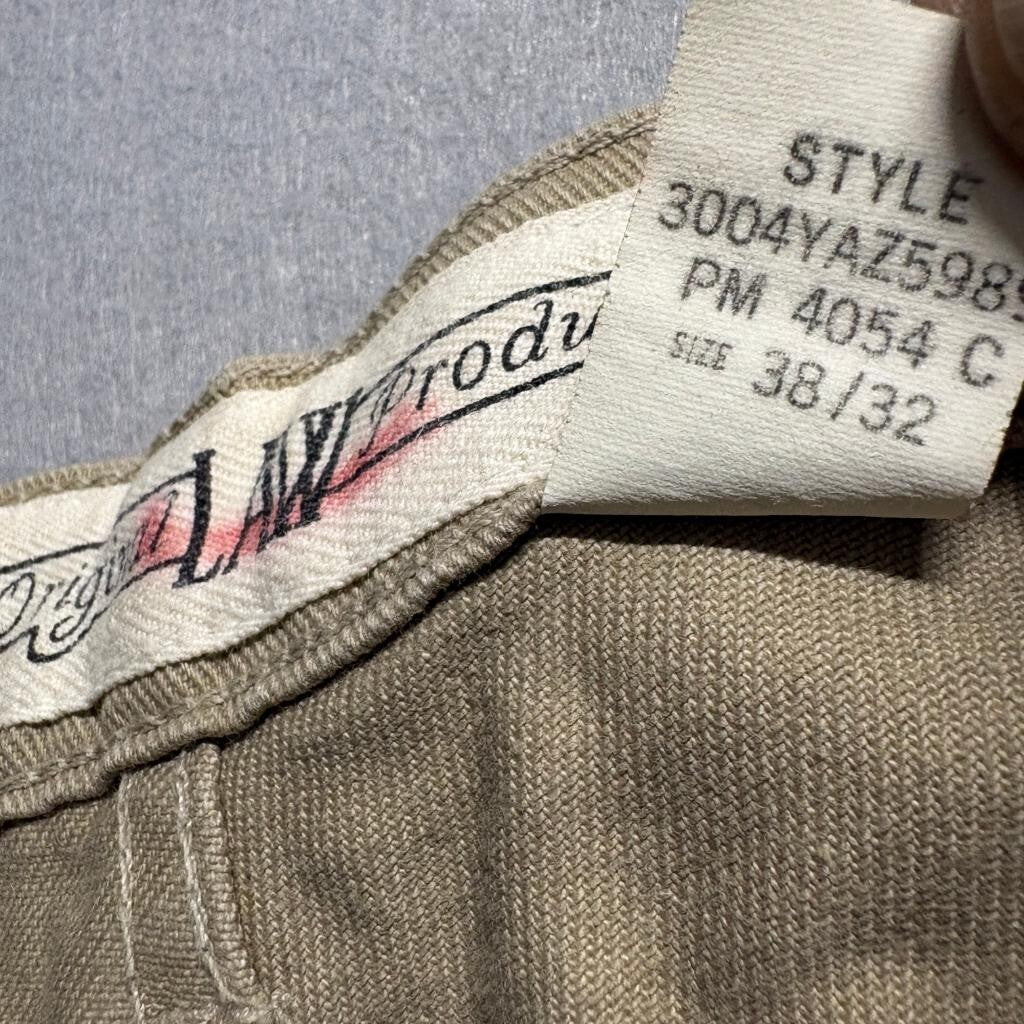East Coast LAW Original Product Jeans Womens 38x32 Khaki Tan Denim Straight Leg