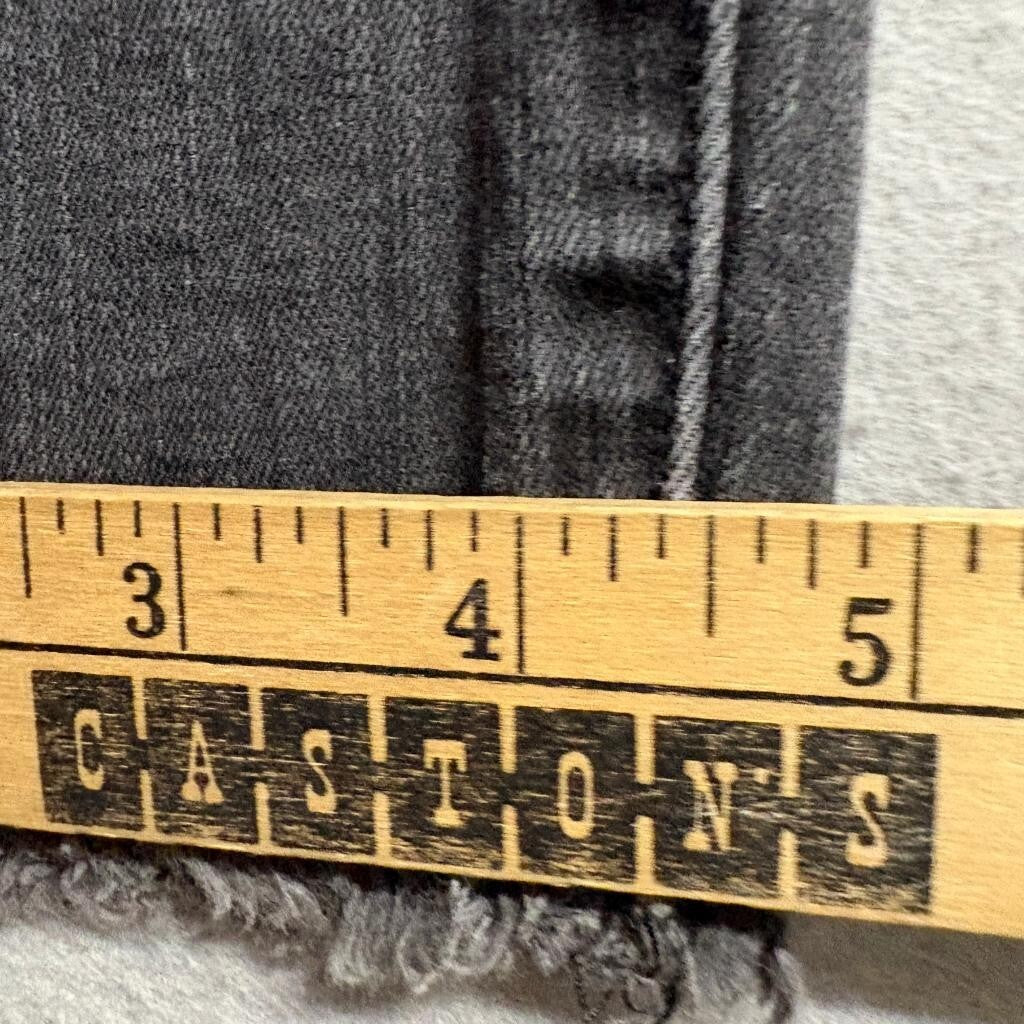 Madewell 10 High Rise Skinny Jeans Womens 28 Gray Button Fly Raw Hem Stretch