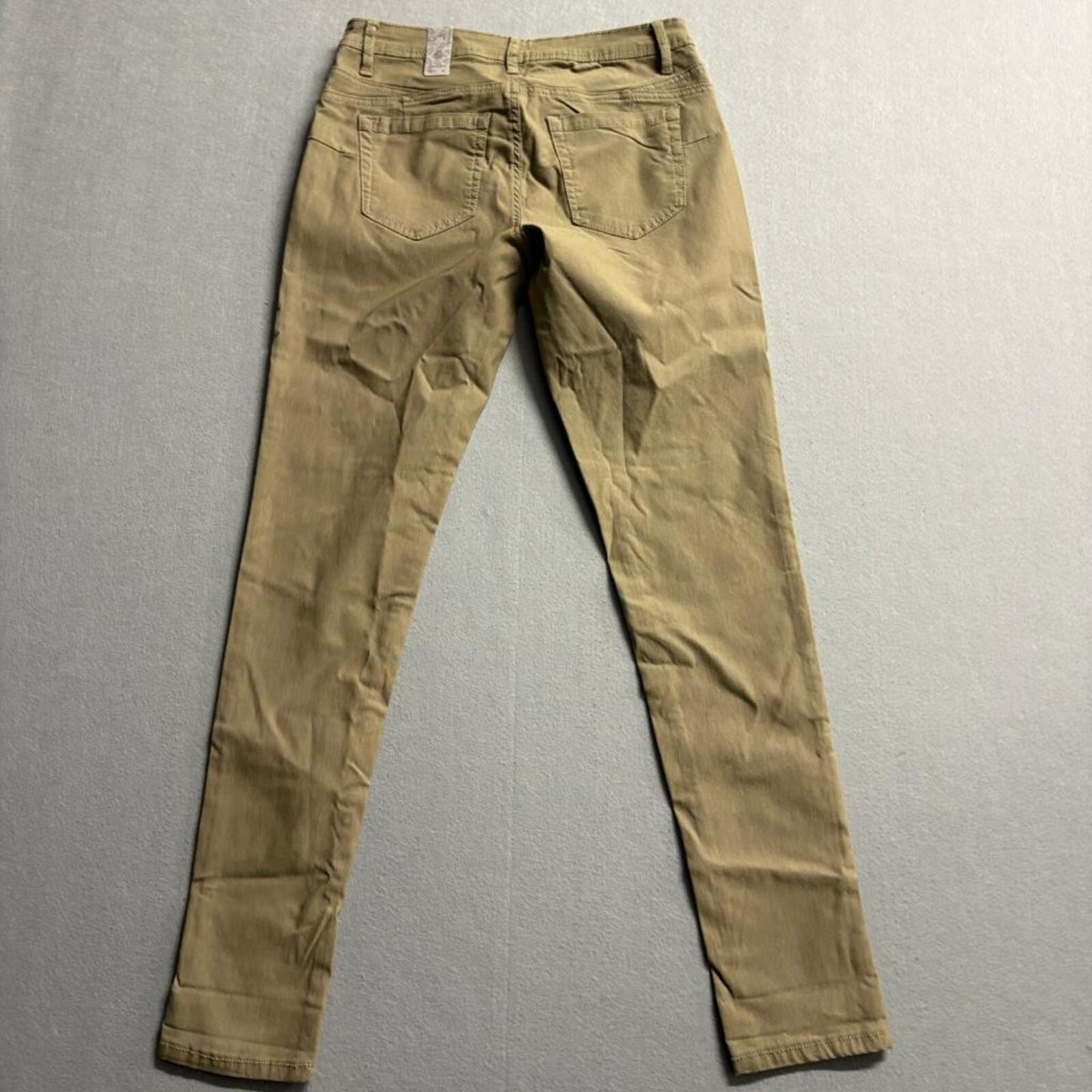 Elite Jeans Womens Skinny Pants Size M Khaki Brown Active Stretch Cotton Blend