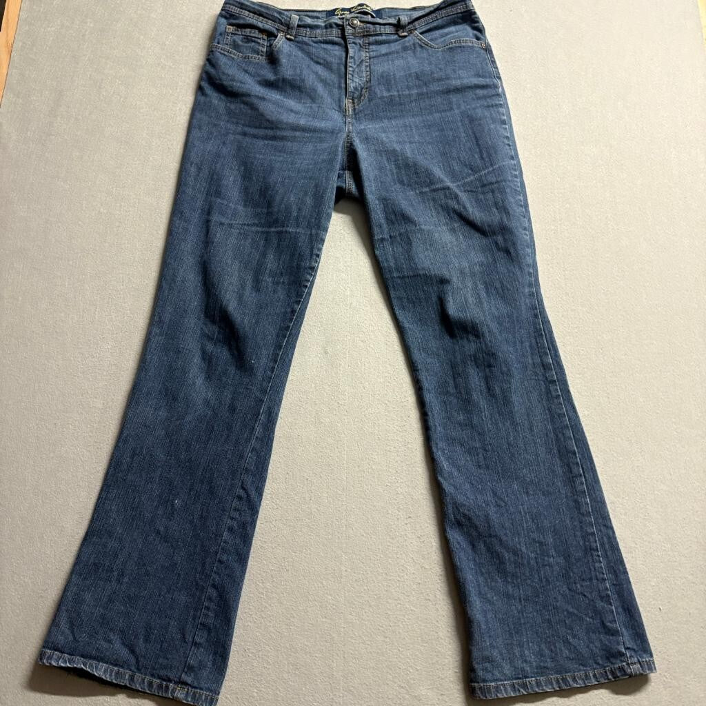 Gloria Vanderbilt The Perfect Fit Jeans Womens 12 Blue Denim Straight Leg