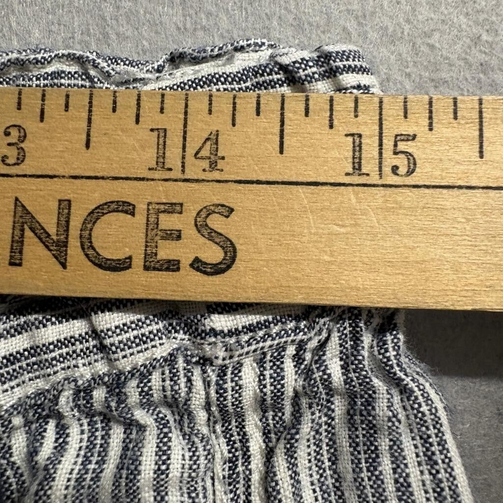 Gap Womens XS Blue White Striped 100% Linen Pull On Beach Pants Casual