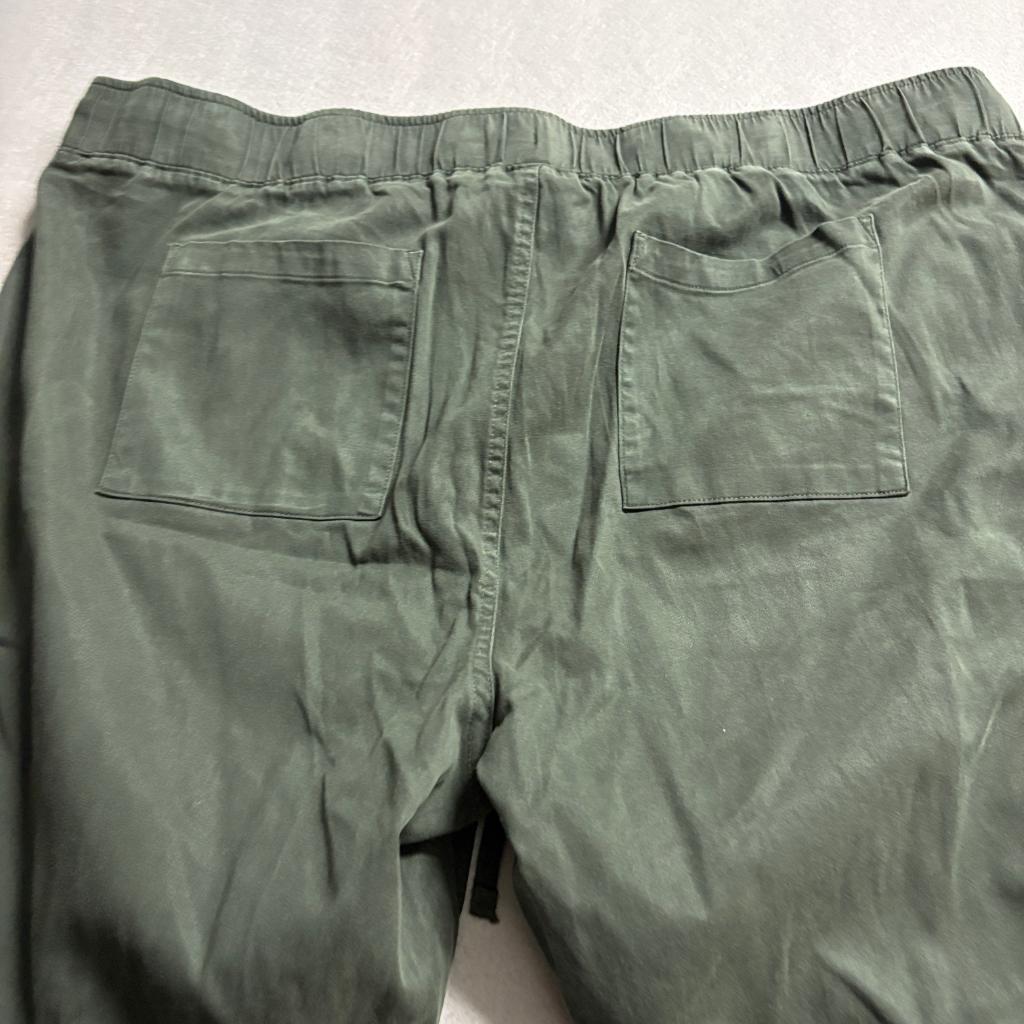 Buffalo David Bitton Womens Pants XXL Green Tencel Blend Drawstring Waist Crop