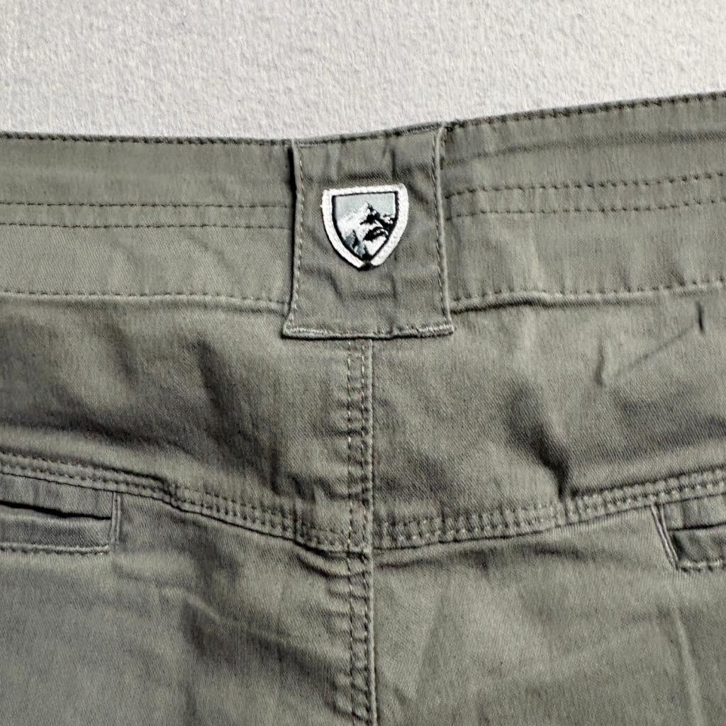 Kuhl Renegade Cargo Shorts Mens 38 Green Cotton Blend Hiking Outdoor