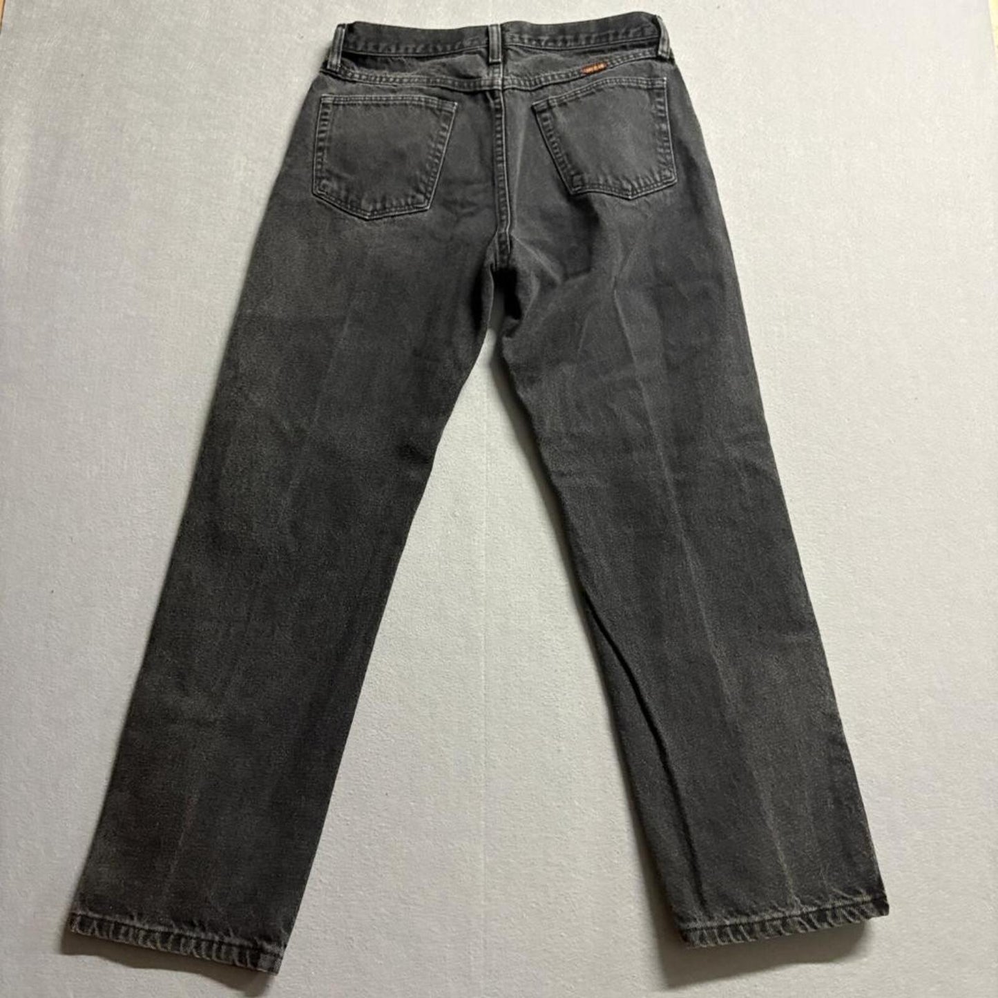 Rustler Mens Jeans 31x30 Black Denim Straight Leg Regular Fit Workwear