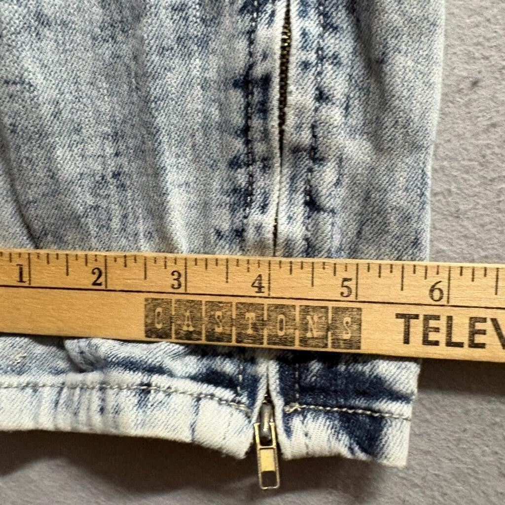 Rue21 Premium Biker Jeans Mens 28x30 Blue Acid Wash Moto Skinny Supreme Flex