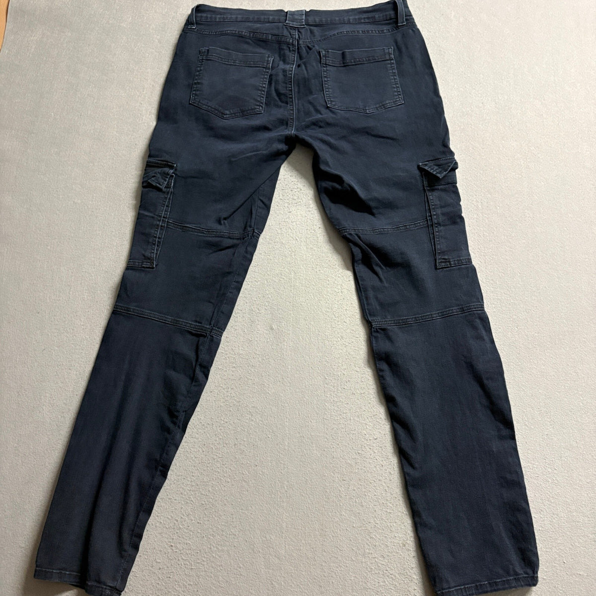 Joie Mens Cargo Pants Size 32 Black Stretch Utility Casual Slim Tapered Made USA